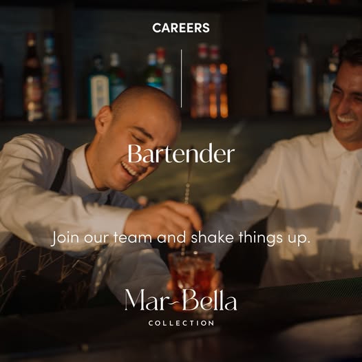 Η Mar-Bella Collection αναζητά Bartenders