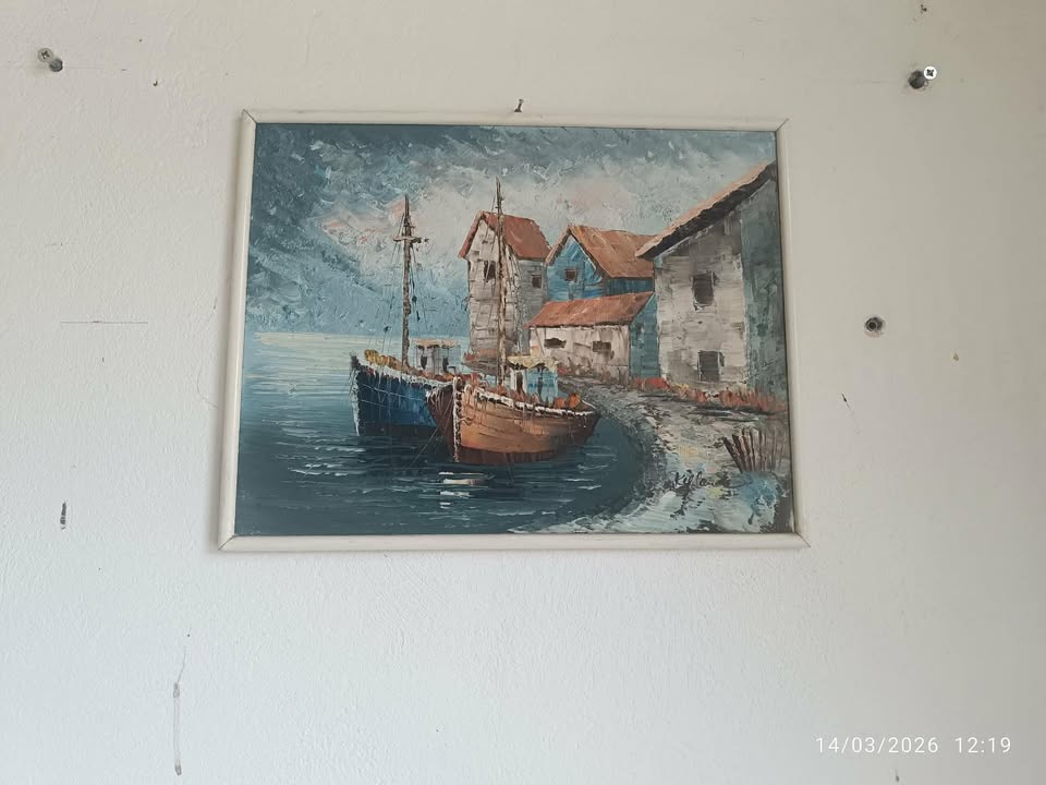 VINTAGE ΕΛΑΙΟΓΡΑΦΙΑ ΣΕ ΚΑΜΒΑ-ΘΑΛΑΣΣΟΓΡΑΦΙΑ(ΕΝΥΠΟΓΡΑΦΟΣ)