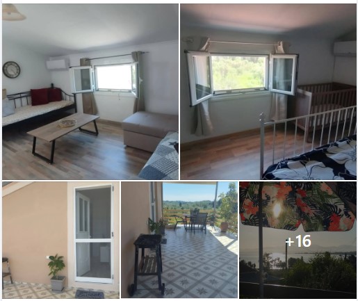 Ενοικιάζεται διαμέρισμα 55 τετραγωνικών στο πρώτο όροφο στην Νότια Κέρκυρα στο Περιβόλι στην τοποθεσία Καλυβιώτης